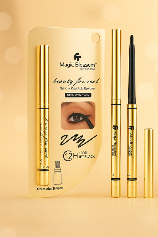 Magic Blossom™ Jet Black Gel Kajal + FREE Silky Matte Lipgloss