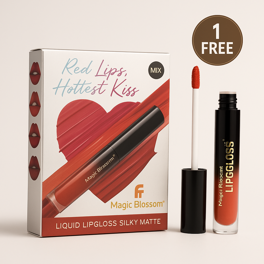 Magic Blossom™ Jet Black Gel Kajal + FREE Silky Matte Lipgloss