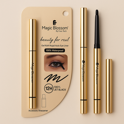 Magic Blossom™ Jet Black Gel Kajal + FREE Silky Matte Lipgloss